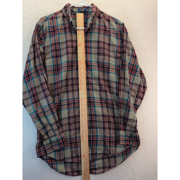 Pendleton Oceanside Long Sleeve Button Down Shirt India Madras Plaid Size Medium - Picture 2 of 9